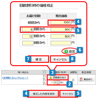 定期購入価格・税率の変更