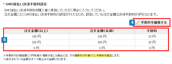 GMO後払い手数料